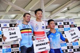 チームブリヂストンサイクリングの窪木、橋本とサポート選手・梶原の優勝コメント/2019JTC