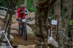 男子レーサー唯一のハードテイルでの参加となった平野