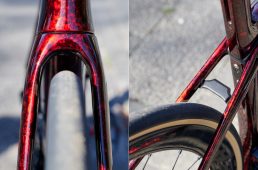 Domane SLR 9のタイヤクリアランスの様子