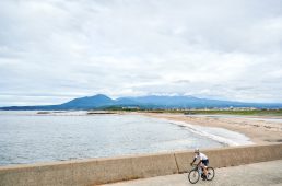 大山と海が見えるスポット