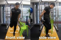 前腿のストレッチ