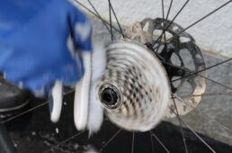 スプロケットのシャンプー洗浄