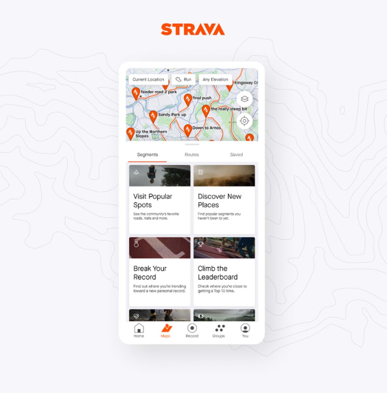 ストラバのマップ機能