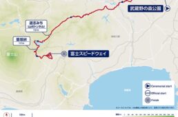 女子ロードレースのコース全体図