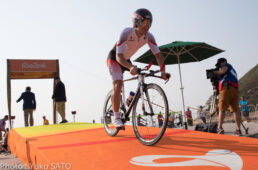 ロードタイムトライアル［男子C2］スタートする川本