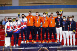 東京五輪トラック競技チームスプリント表彰式