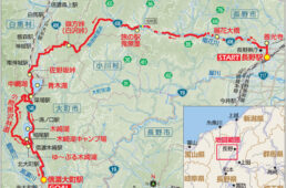 信州・木崎湖自転車キャンプのルートマップ