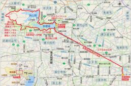 多摩湖サイクリングのマップ