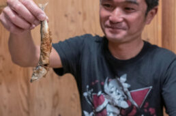 カマスと野菜の唐揚げ