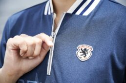 半袖レトロジャージ ハーフジップ ヴィンテージネイビー