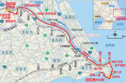佐原・銚子サイクリングのマップ