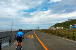 御前崎灯台下の道