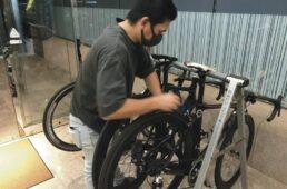 ホテルの自転車ラック