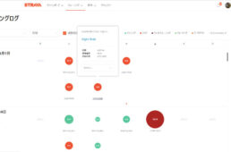 ストラバのPC版トレーニングログ