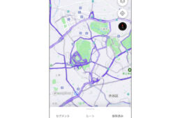 STRAVAのパーソナルヒートマップ