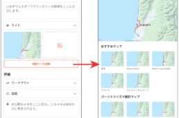 アクティビティの地図タイプの変更