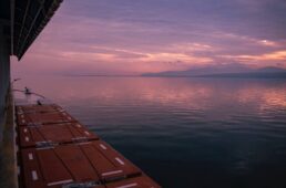 琵琶湖の夕焼け