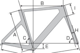 エアロードCF SLX8のジオメトリ図