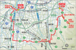 富山じてんしゃ旅 田園サイクリング編1日目のマップ