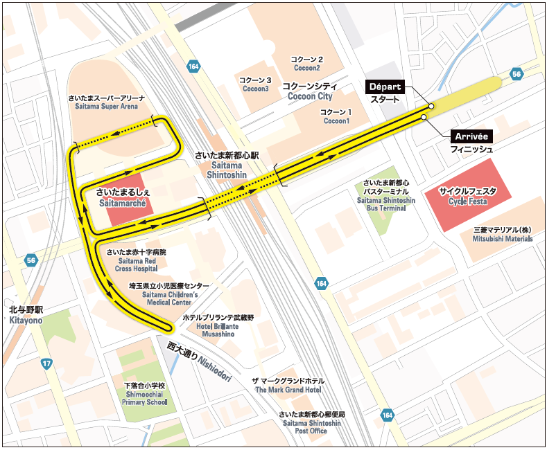 さいたまクリテリウム2022コース