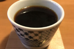 お宿・キッチンみつ佳の朝食後のコーヒー