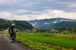 十津川郷方面の山に雨雲