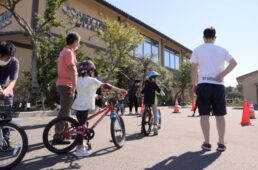 子供用自転車の練習