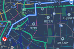 ヤフーマップの自転車ルートナビが雨雲レーダーと連動