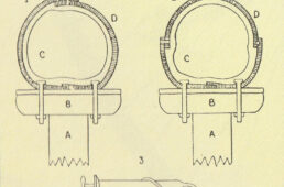 ロバート・ウィリアム・トムソンが発明した空気入りタイヤの図