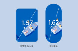 オッポバンド2の画面サイズの比較