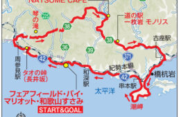 すさみ町発着、約130kmの周回コース