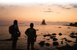 立山連峰を望む