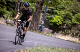 コルサプロで上る平塚さん