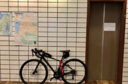 スカイホテル魚津アネックスに自転車を持ち込み