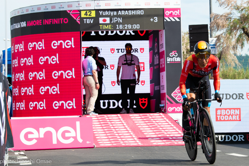 2023ジロ・デ・イタリア第1ステージをスタートする新城幸也