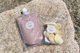 アドベリーを使用したドリンクとお米チップス