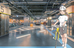 プレイアトレ土浦の館内は自転車押し歩きOK