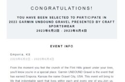 アンバウンド・グラベル2023の当選通知