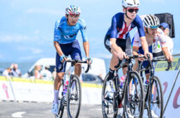 藤村一磨が区間86位で超級山岳グランコロンビエールにフィニッシュする