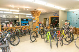 サイクルロッジタニグチ店内の様子