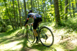 山林を使ったグラベル試乗コース