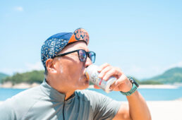 ノンアルコールビールを飲むシシャチョー