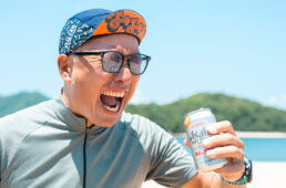 ノンアルコールビールを飲むシシャチョー