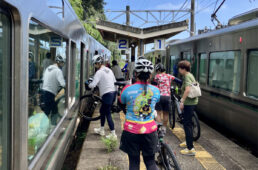 JR見老津駅からサイクルトレインに乗車