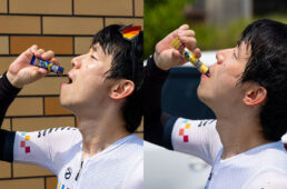 アミノバイタルを摂る中村さん