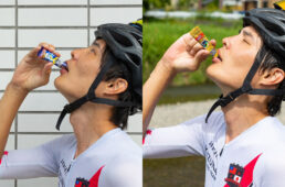 アミノバイタルを摂る田中さん