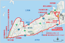 渥美半島サイクリングのルートマップ