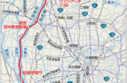 木曽川サイクリングのルートマップ