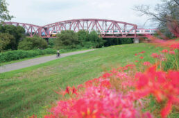 名鉄名古屋本線の木曽川橋梁