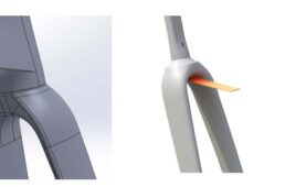 従来のフロントフォークの空気の流れ